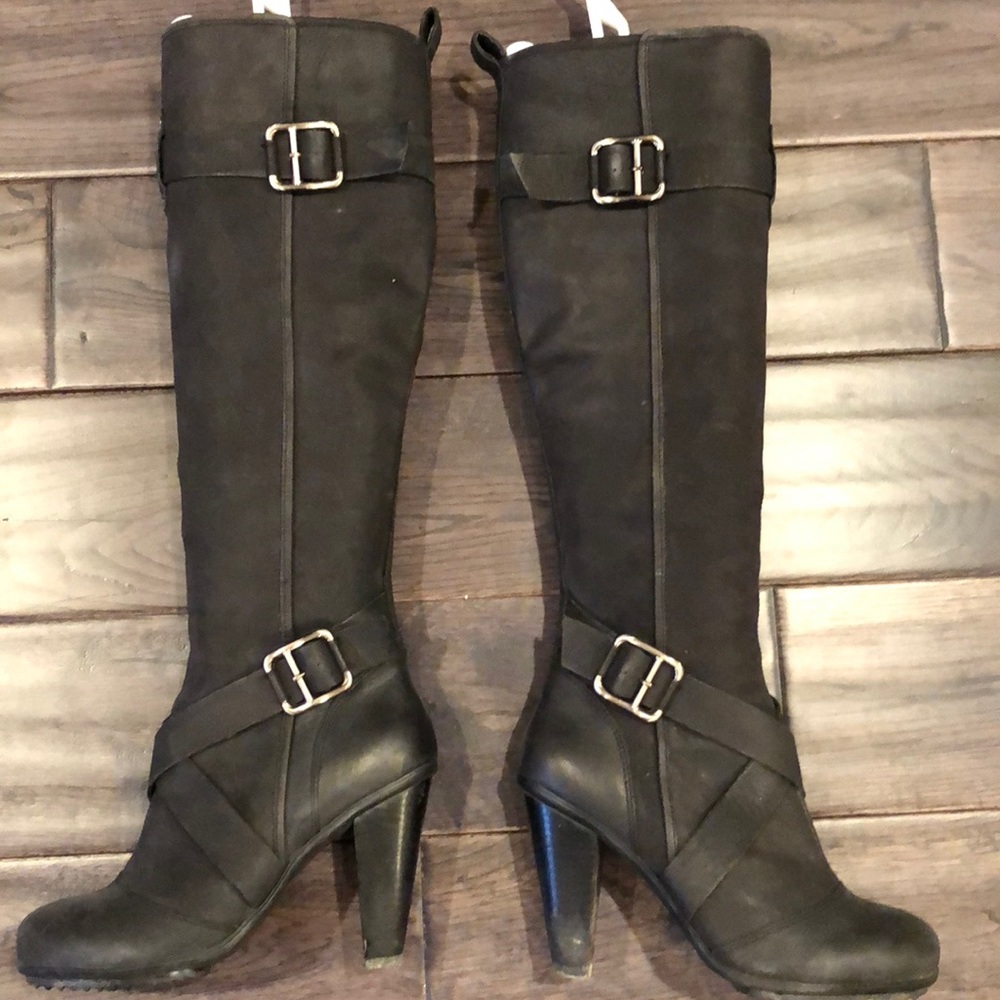 Black DKNY All leather boots